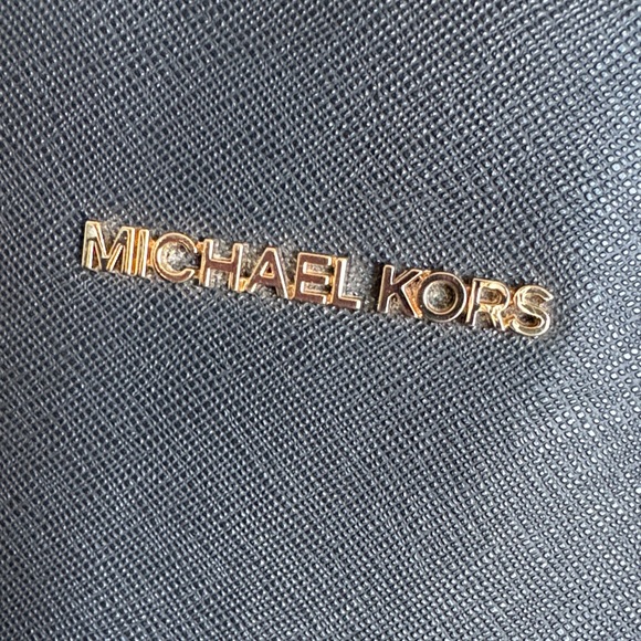 Michael Kors Black Tote with Gold Accents - Picture 4 of 10